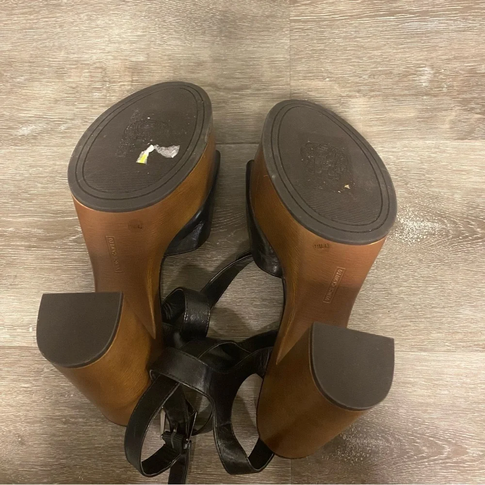 Vince Camuto | Rondea Sandal In Black Leather Size 11 NEW